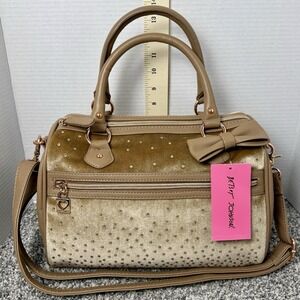 Betsey Johnson Crystal Love Rhinestone Satchel ~ New With Tags